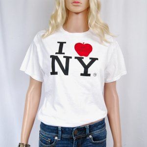Souvenir Shirt I Love Big Apple New York White Tee